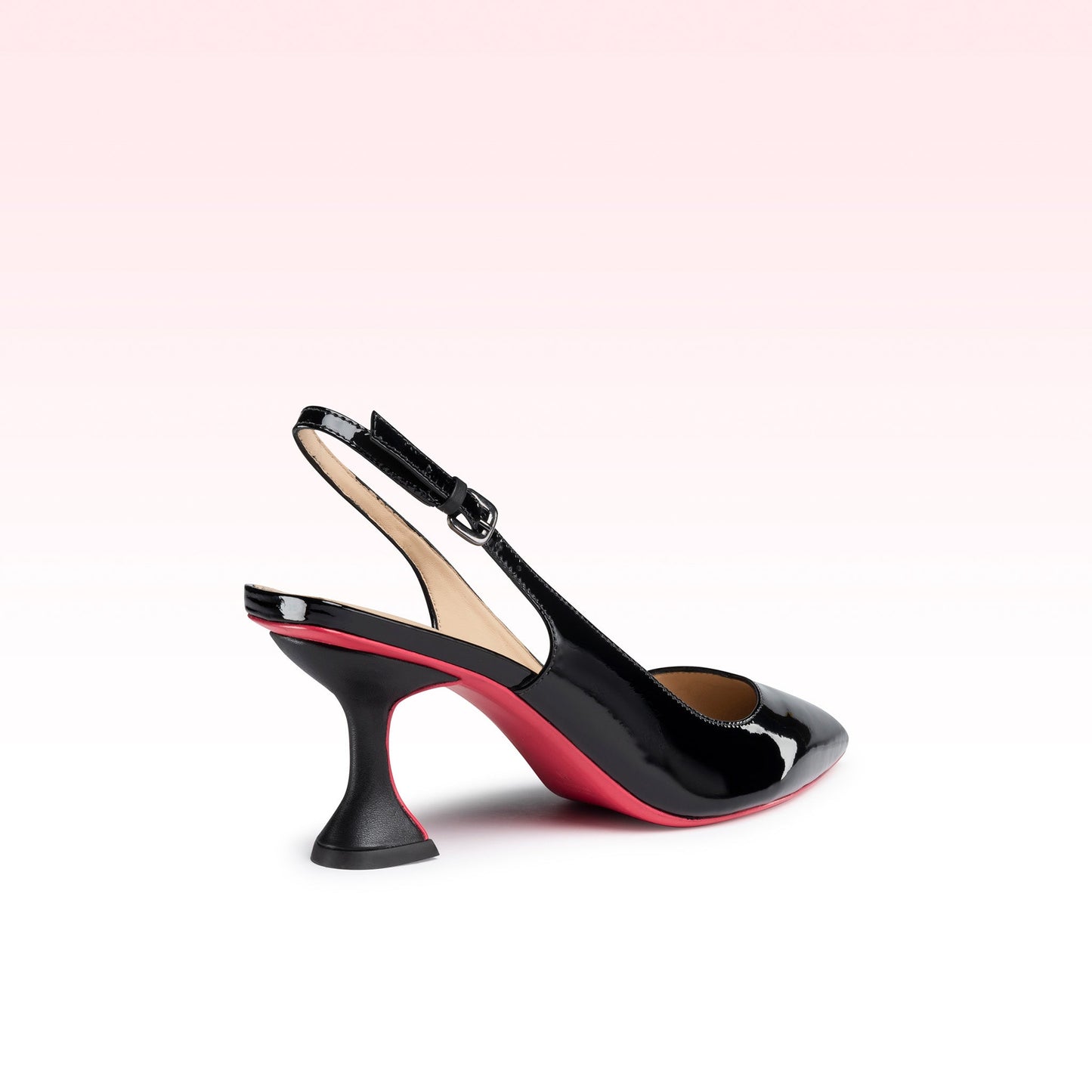 Scarpin Slingback Ava Verniz Preto