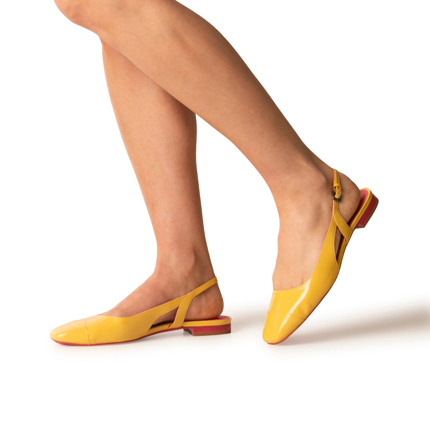 Beatrice Patent Leather Canary Flats