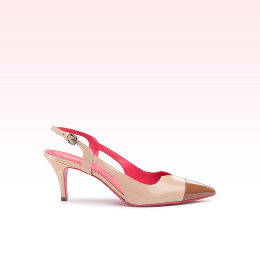 Scarpin Slingback Chiara Manteiga-Tabaco